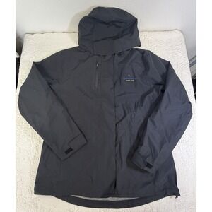 Lands End The Outfitters Outrigger Rain Jacket Hooded Windbreaker Black Men's L